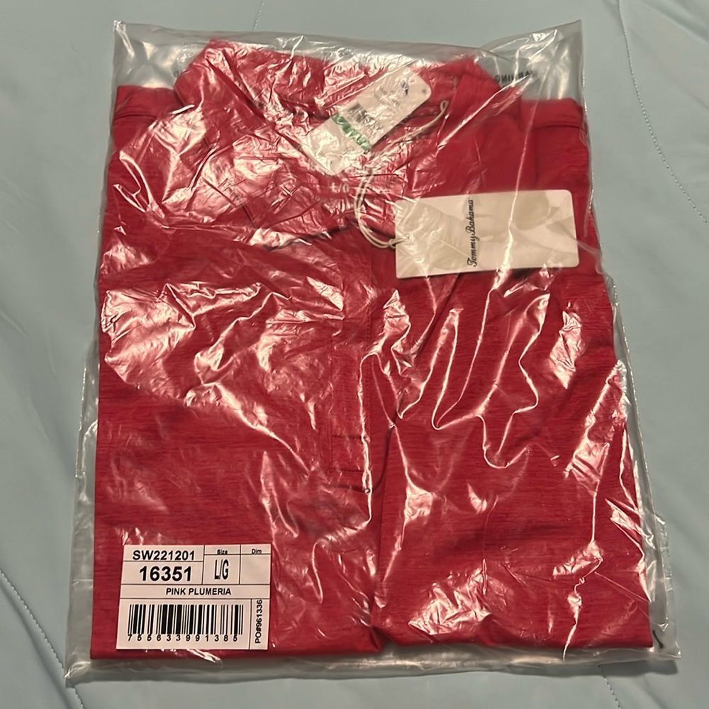 Tommy Bahama polo NWT large plumeria